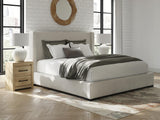 Furniture City Biloxi - Ashley Furniture - Brozmont Bedroom - King Upholstered Storage Bed / Oatmeal - B1045B14