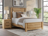 Furniture City Biloxi - Ashley Furniture - Brozmont Bedroom - Full Panel Platform Bed / Tan - B1045B10