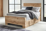 Furniture City Biloxi - Ashley Furniture - Hyanna Bedroom - Full Panel Bed with 1 Side Storage / Tan Brown - B1050B25