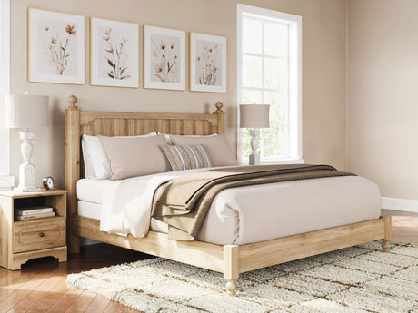 Furniture City Biloxi - Ashley Furniture - Aleaport Bedroom - King Panel Bed / Warm Brown - PCB1075B8