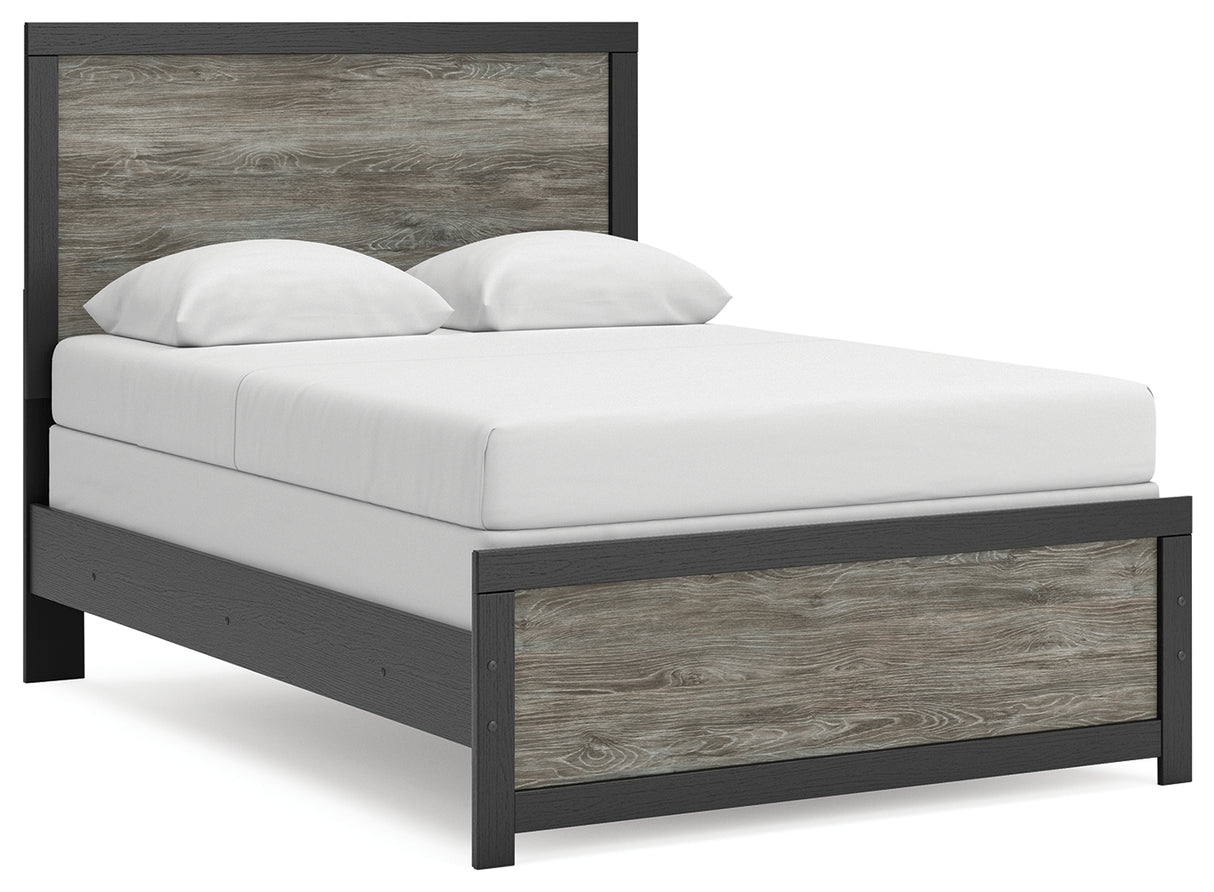Furniture City Biloxi - Ashley Furniture - Broachmyn Bedroom - Full Panel Bed / Black/Gray - PCB1118B9
