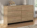 Furniture City Biloxi - Ashley Furniture - Gramburg Bedroom - Six Drawer Dresser / Warm Natural Brown - PCB1121-31