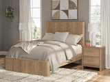 Furniture City Biloxi - Ashley Furniture - Gramburg Bedroom - Full Panel Platform Bed / Warm Natural Brown - PCB1121B9