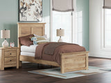 Furniture City Biloxi - Ashley Furniture - Makidern Bedroom - Twin Panel Bed / Tan - PCB1170B18