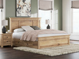 Furniture City Biloxi - Ashley Furniture - Makidern Bedroom - King Panel Storage Bed / Tan - PCB1170B17