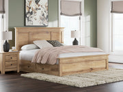 Furniture City Biloxi - Ashley Furniture - Makidern Bedroom - King Panel Storage Bed / Tan - PCB1170B17