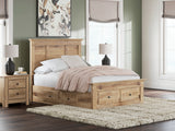 Furniture City Biloxi - Ashley Furniture - Makidern Bedroom - Full Panel Storage Bed / Tan - PCB1170B35