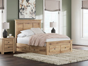 Furniture City Biloxi - Ashley Furniture - Makidern Bedroom - Full Panel Storage Bed / Tan - PCB1170B35