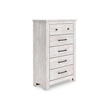 Furniture City Biloxi - Ashley Furniture - Makidern Bedroom - Five Drawer Chest / Whitewash - PCB1171-46