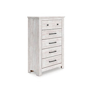 Furniture City Biloxi - Ashley Furniture - Makidern Bedroom - Five Drawer Chest / Whitewash - PCB1171-46