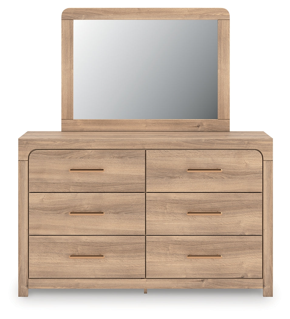 Furniture City Biloxi - Ashley Furniture - Kinlanni Bedroom - Dresser and Mirror / Tan - PCB1360B1