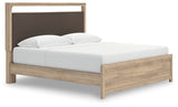 Furniture City Biloxi - Ashley Furniture - Kinlanni Bedroom - King Upholstered Platform Bed / Tan - PCB1360B16