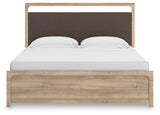 Furniture City Biloxi - Ashley Furniture - Kinlanni Bedroom - King Upholstered Panel Bed / Tan - PCB1360B15