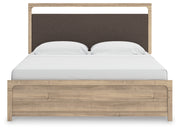 Furniture City Biloxi - Ashley Furniture - Kinlanni Bedroom - King Upholstered Panel Bed / Tan - PCB1360B15