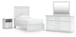 Furniture City Biloxi - Ashley Furniture - Bostwick Shoals Twin Panel Bed, Dresser, Mirror and Nightstand - Twin Panel Bed, Dresser, Mirror and Nightstand - B139B60