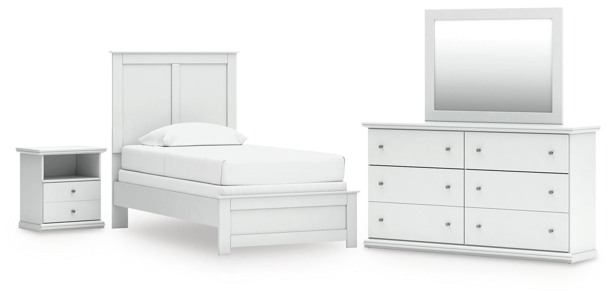 Furniture City Biloxi - Ashley Furniture - Bostwick Shoals Twin Panel Bed, Dresser, Mirror and Nightstand - Twin Panel Bed, Dresser, Mirror and Nightstand - B139B60