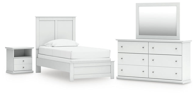 Furniture City Biloxi - Ashley Furniture - Bostwick Shoals Twin Panel Bed, Dresser, Mirror and Nightstand - Twin Panel Bed, Dresser, Mirror and Nightstand - B139B60