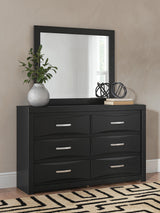 Furniture City Biloxi - Ashley Furniture - Stabotta Bedroom - Dresser and Mirror / Black - PCB1755B1
