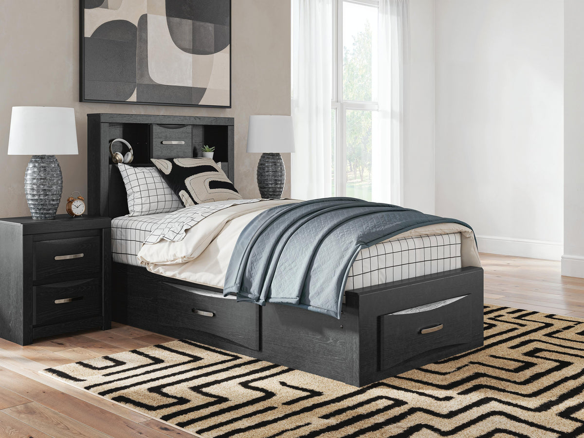 Furniture City Biloxi - Ashley Furniture - Stabotta Bedroom - Twin Bookcase Storage Bed - PCB1755B14