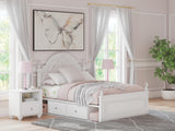 Furniture City Biloxi - Ashley Furniture - Kozlani Bedroom - Full Upholstered Panel Bed with Storage / White - PCB1819B18