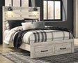 Furniture City Biloxi - Ashley Furniture - Cambeck Bedroom - Twin Panel Bed with 4 Storage Drawers / Whitewash - B192B21