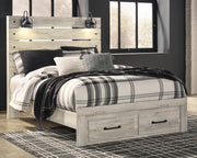 Furniture City Biloxi - Ashley Furniture - Cambeck Bedroom - Twin Panel Bed with 4 Storage Drawers / Whitewash - B192B21