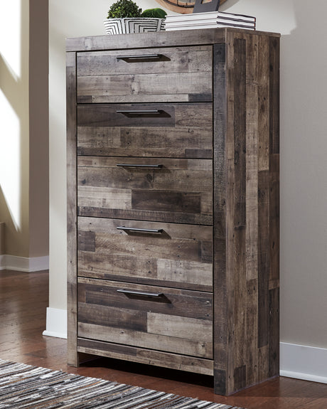 Furniture City Biloxi - Ashley Furniture - Derekson Bedroom - Queen Panel Bed with 2 Side Storage / Multi Gray - B200B43