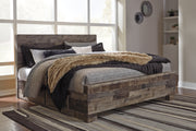 Furniture City Biloxi - Ashley Furniture - Derekson Bedroom - King Panel Bed with 2 Side Storage / Multi Gray - B200B44