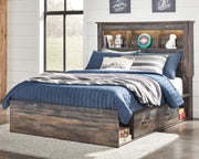 Furniture City Biloxi - Ashley Furniture - Drystan Bedroom - Full Bookcase Bed with 4 Storage Drawers / Multi - B211B45