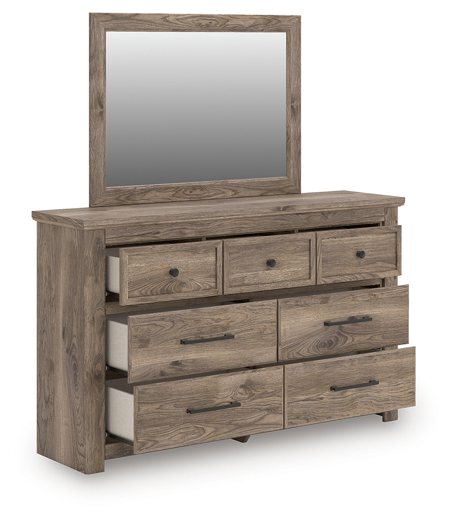 Furniture City Biloxi - Ashley Furniture - Rusticott Bedroom - Dresser and Mirror / Brown - PCB2260B1