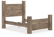 Furniture City Biloxi - Ashley Furniture - Rusticott Bedroom - Queen Poster Bed / Brown - PCB2260B4