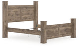 Furniture City Biloxi - Ashley Furniture - Rusticott Bedroom - King Poster Bed / Brown - PCB2260B7