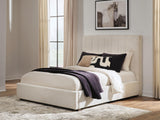 Furniture City Biloxi - Ashley Furniture - Brizmore Bedroom - Queen Upholstered Storage Bed / Beige - PCB2611B4