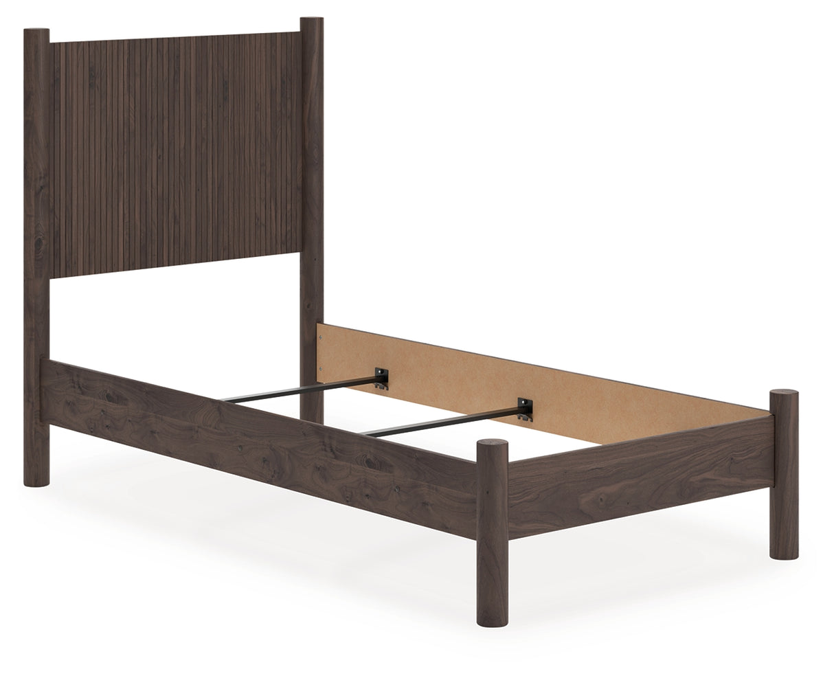 Furniture City Biloxi - Ashley Furniture - Pamytta Bedroom - Twin Panel Bed / Brown - PCB2614B14