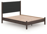 Furniture City Biloxi - Ashley Furniture - Pamytta Bedroom - Queen Upholstered Panel Platform Bed / Brown - PCB2614B12