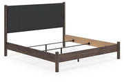 Furniture City Biloxi - Ashley Furniture - Pamytta Bedroom - King Upholstered Panel Bed / Brown - PCB2614B29