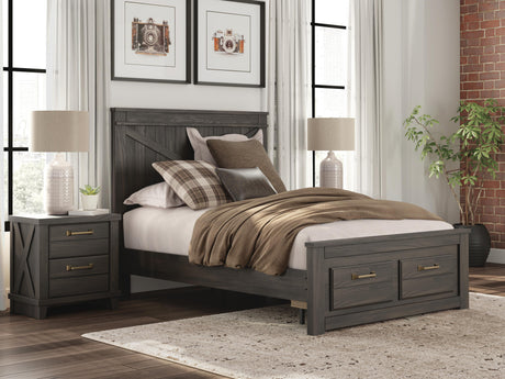 Furniture City Biloxi - Ashley Furniture - Vonitta Bay Bedroom - Full Panel Platform Storage Bed - PCB2648B9