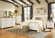 Furniture City Biloxi - Ashley Furniture - Willowton Bedroom - Full Panel Bed with 2 Storage Drawers / Whitewash - B267B22