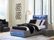 Furniture City Biloxi - Ashley Furniture - Verishaw Bedroom - Twin Upholstered Bed / Gray - PCB2721B23