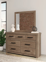 Furniture City Biloxi - Ashley Furniture - Oliandon Bedroom - Dresser and Mirror / Light Brown - PCB2844B1