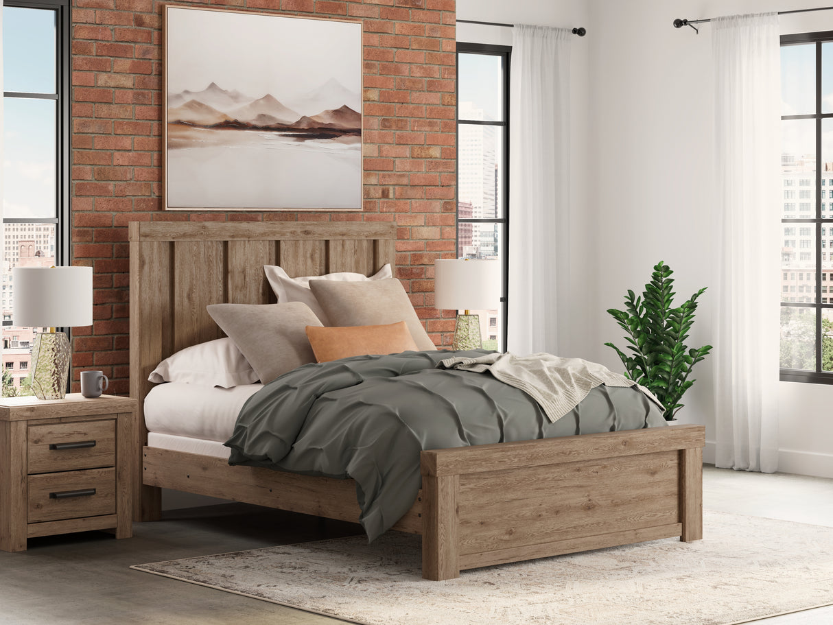 Furniture City Biloxi - Ashley Furniture - Oliandon Bedroom - Queen Panel Bed / Light Brown - PCB2844B2