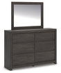 Furniture City Biloxi - Ashley Furniture - Fraluna Bedroom - Two Drawer Night Stand / Charcoal - PCB3370-92