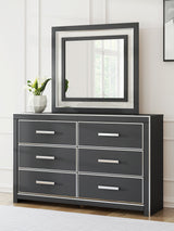 Furniture City Biloxi - Ashley Furniture - Zuraleus Bedroom - Dresser and Mirror / Black - PCB3380B1