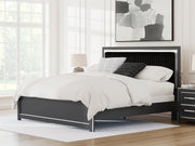 Furniture City Biloxi - Ashley Furniture - Zuraleus Bedroom - King Upholstered Panel Bed / Black - PCB3380B12