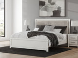 Furniture City Biloxi - Ashley Furniture - Zuraleus Bedroom - King Upholstered Panel Platform Bed / White - PCB3381B8
