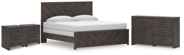 Furniture City Biloxi - Ashley Furniture - Prendonea King Panel Bed, Dresser and 2 Nightstands - King Panel Bed, Dresser and 2 Nightstands - B3789B13