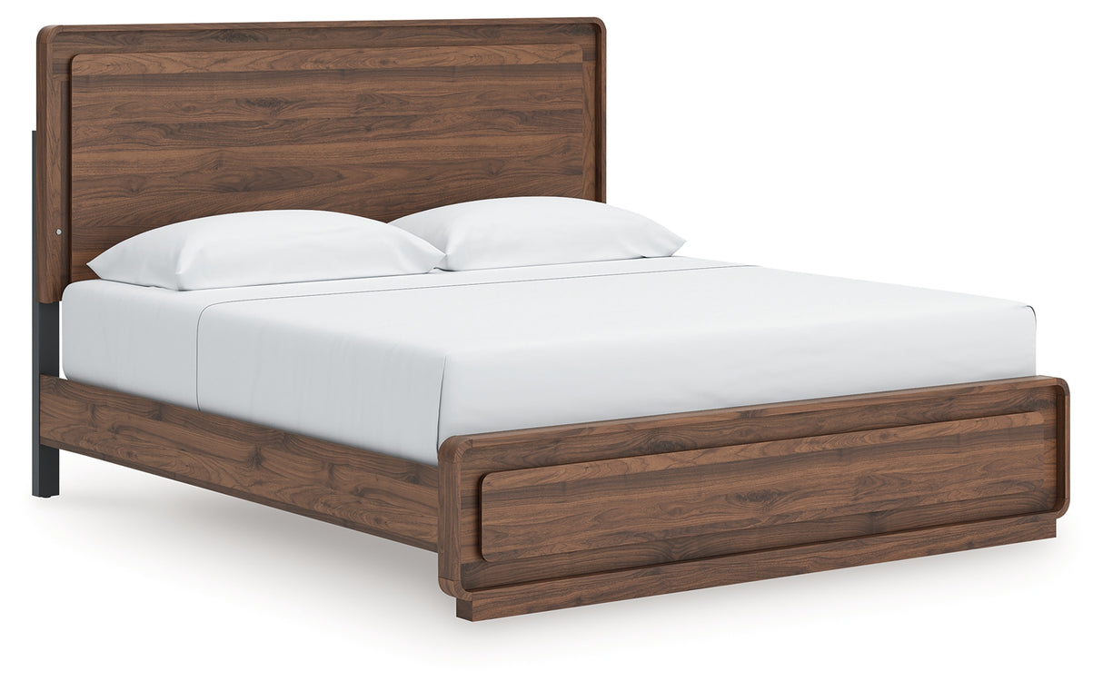 Furniture City Biloxi - Ashley Furniture - Fortlorn Bedroom - King Panel Bed / Walnut Brown - PCB386B4