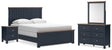 Furniture City Biloxi - Ashley Furniture - Landocken Queen Panel Bed, Dresser, Mirror and Nightstand - Queen Panel Bed, Dresser, Mirror and Nightstand - B414B18