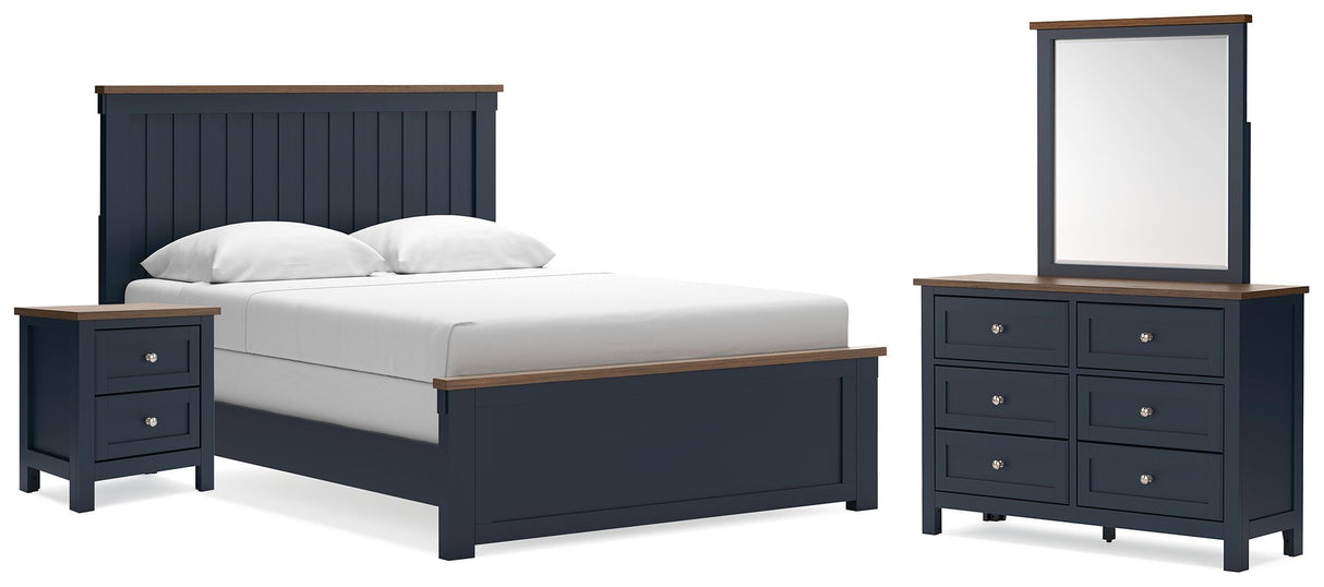 Furniture City Biloxi - Ashley Furniture - Landocken Queen Panel Bed, Dresser, Mirror and Nightstand - Queen Panel Bed, Dresser, Mirror and Nightstand - B414B18