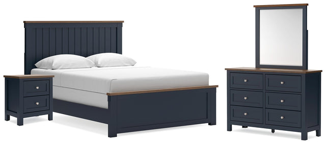 Furniture City Biloxi - Ashley Furniture - Landocken Queen Panel Bed, Dresser, Mirror and Nightstand - Queen Panel Bed, Dresser, Mirror and Nightstand - B414B18